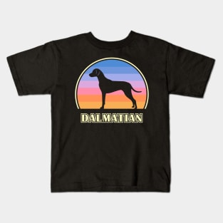 Dalmatian Vintage Sunset Dog Kids T-Shirt